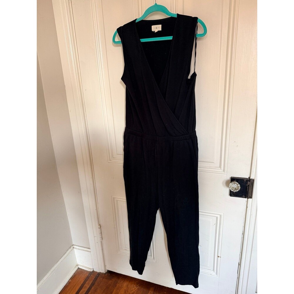 LOFT Lou & Grey Black Sleeveless V-Neck Jumpsuit